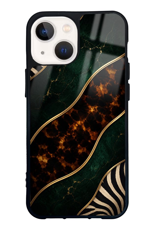 iPhone 13 Mini Emerald Luxe Design Glossy Phone Case