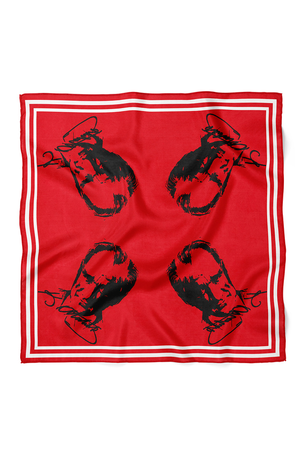 Ataturk Pattern Scarf Bandana 50X50 cm