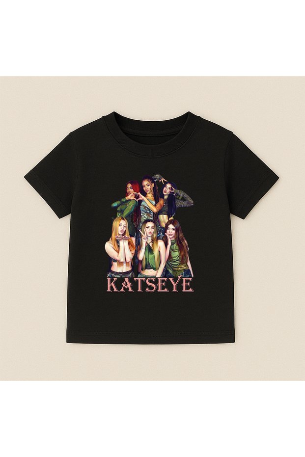 Katseye Printed Crew Neck Cotton Short Sleeve Kids & Youth T-Shirt