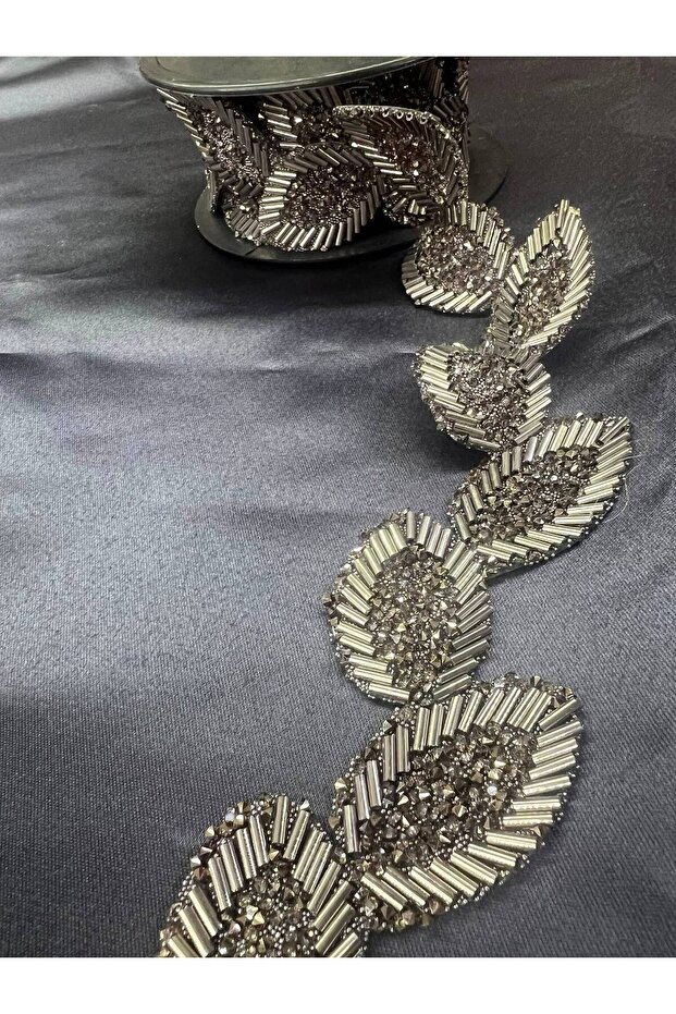 Iron-On Leaf Stripe Anthracite
