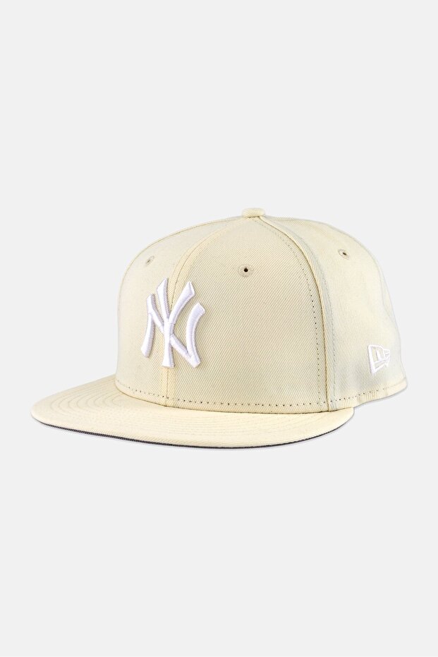 x MLB Men New York Yankees Fitted Cap, Cream