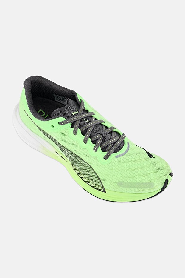 Men Deviate Nitro 2 Lace Up Running Shoes, Lime Green