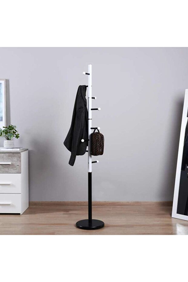 Hythe Tall Hanger 30x30x171cm-Black/White