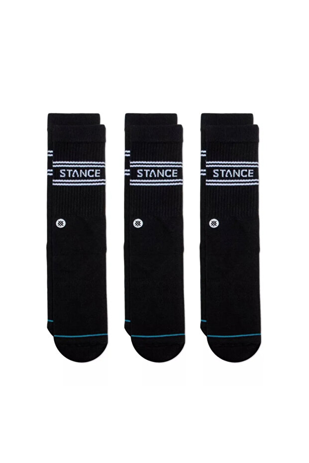 Socks Basic 3 Pack Crew Black