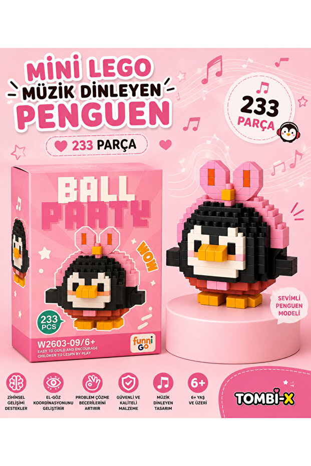 Cute Penguen Mini Block Building Set 232 Pieces