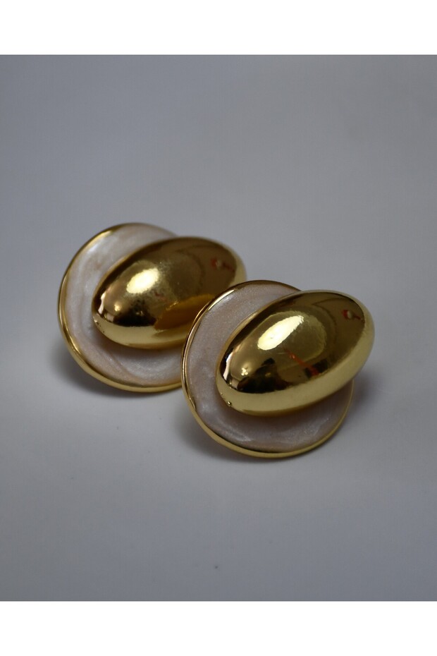 & Gold Kubbe Küpe