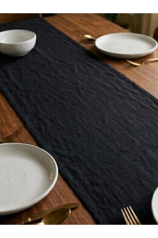Runner 110*40 cm Design Decorative Runner Kitchen and Living Room Tablecloth Black Color