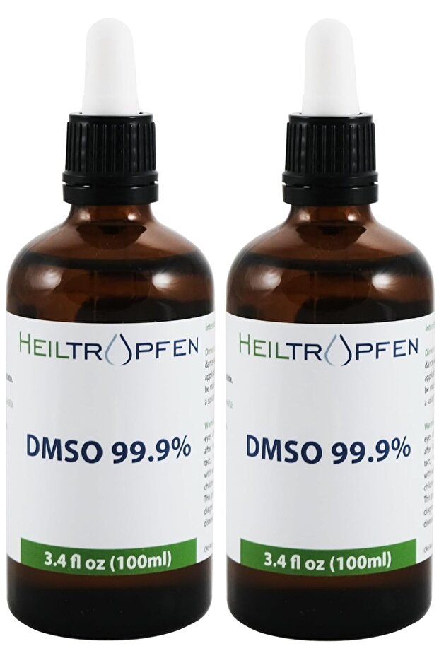 2X DMSO 99.9% Pharma grade ingredients | Low odor - Dimethyl sulfoxide liquid | 2X 3.4 Oz - 2X 100 ml | High purity | Set of two | ®