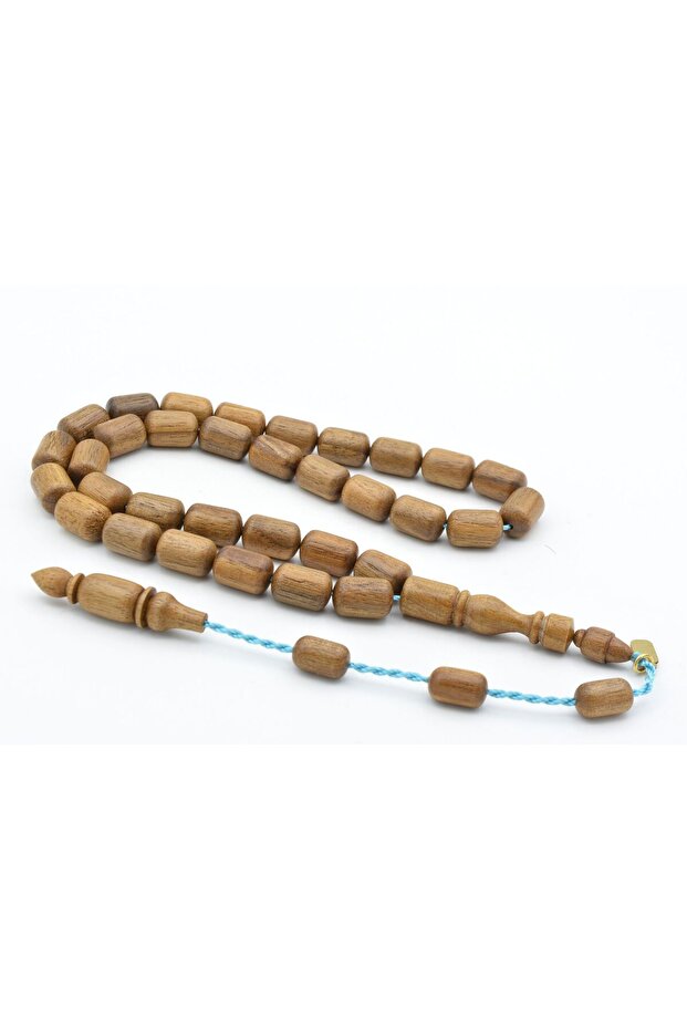 Hakkı Usta Signed Capsule Cut Walnut Wood Prayer Beads