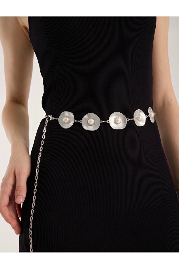 Silver Chain Belt Dress Belt Shirt Belt Coat Belt