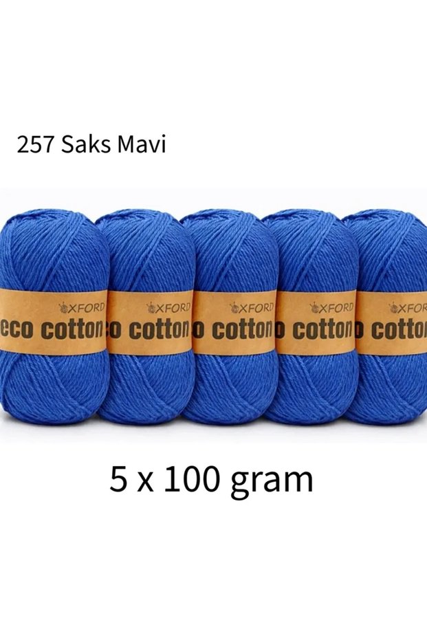 5 Pack Eco Cotton 100Gr-200M No:257 Cobalt Blue