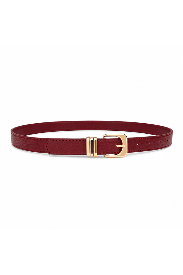Carla Gold Buckled Women's Seam Detail Belt