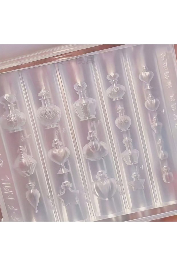 PF-904 Artistic Nail Art Silicone Mold Magic Potion Bottle Butterfly Crystal Stone 3D Nail Decoratio