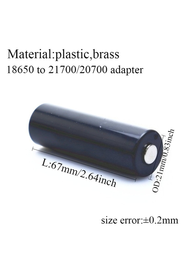 1pc Battery Adapter 18650 to 21700 BL67 1PC Plastic Brass 18650 to 21700/20700 | 18650 to 26650 Batt