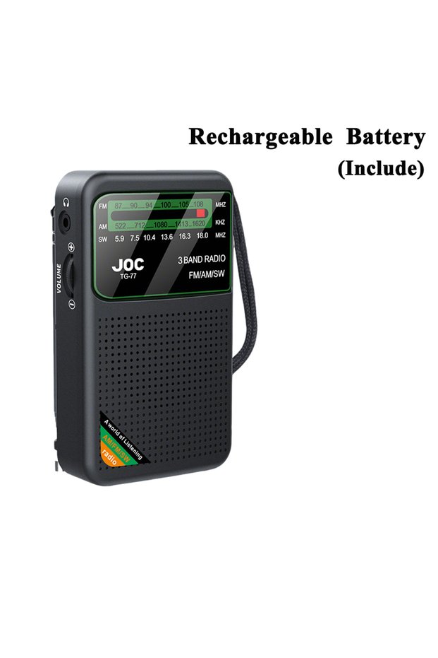 kebidumei TG-77 Rechargeable KEBIDU FM AM SW Radio 100dB Squelch Speaker 30KM Portable Radios Batter