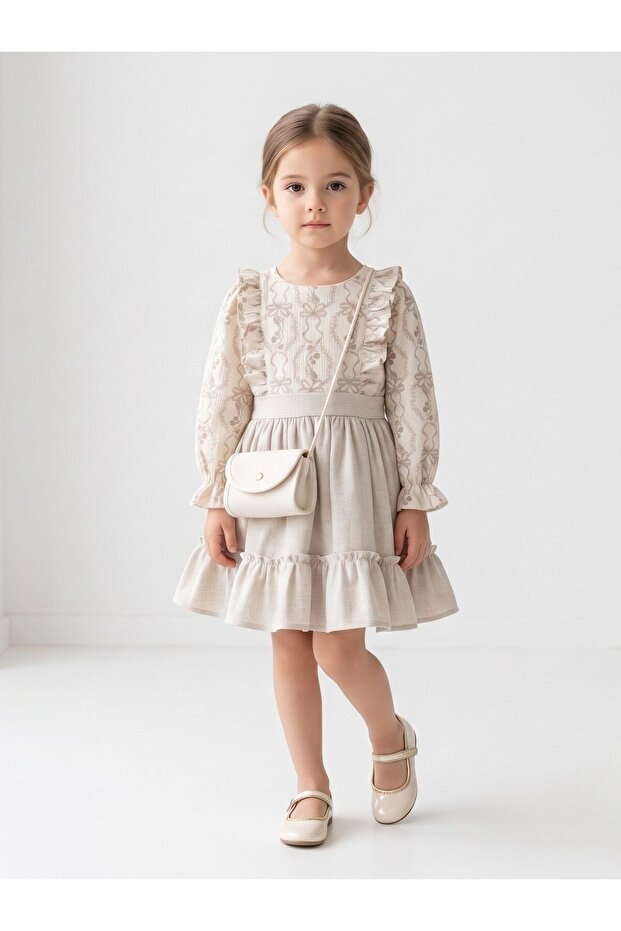 Nostalgia Ruffle Bag Girl's Dress