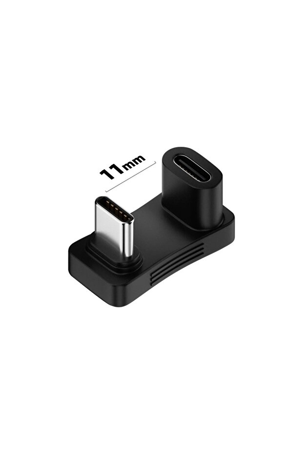 black For Steam Deck USB C Male To Female Extension Connector 180 Degree PD 140W 20Gbps Fast Chargin