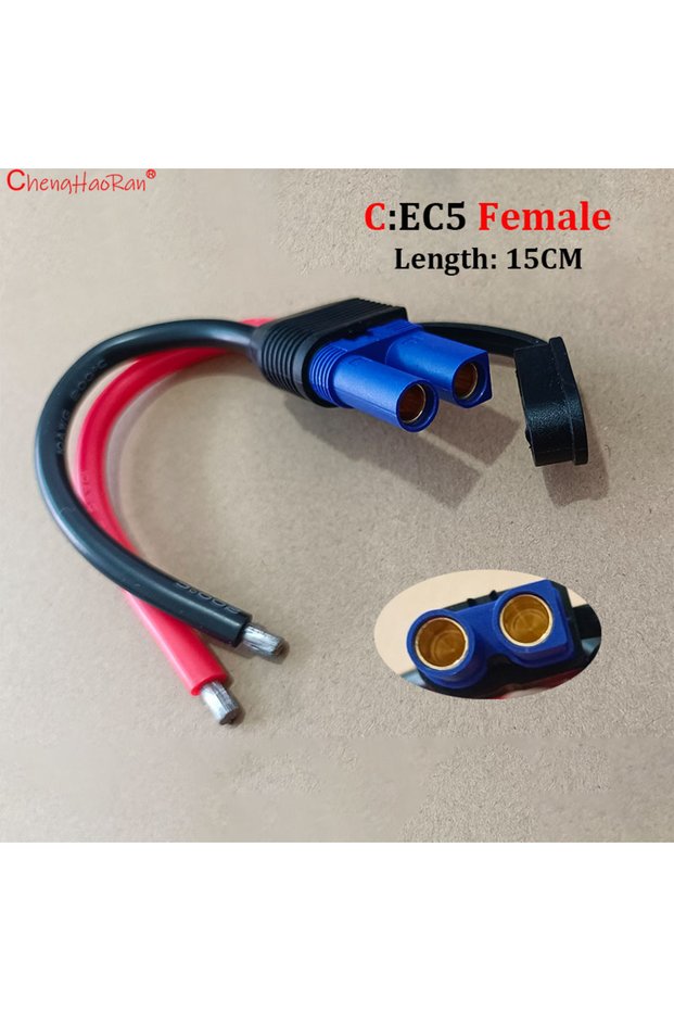 15CM Female ChengHaoRan 1Set Weldable EC5 Model Aircraft Plug Male Female Plug 15/30/50/100cm Exten