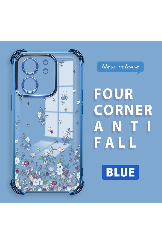 Xiaomi Mi 13t Pro/Mi 13t Compatible Transparent Back Four-Corner Reinforced Impact Protection Silicone Case