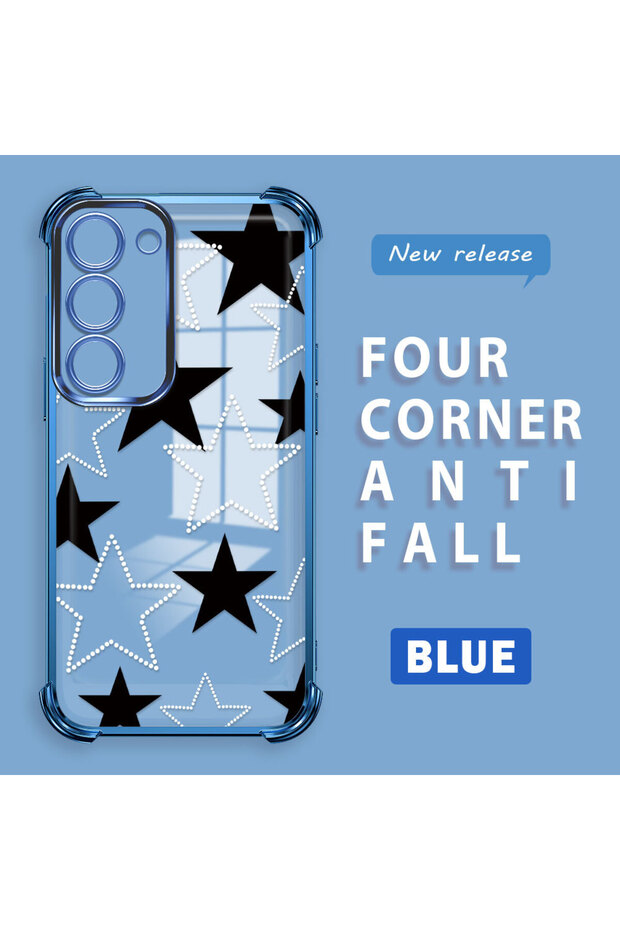 Samsung Galaxy S23 Compatible Transparent Back Four Corners Reinforced Impact Protection Silicone Case