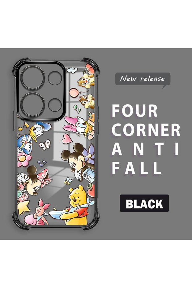 Redmi Note 13 Pro 4g Compatible Transparent Back Four-Corner Reinforced Impact Protection Silicone Case