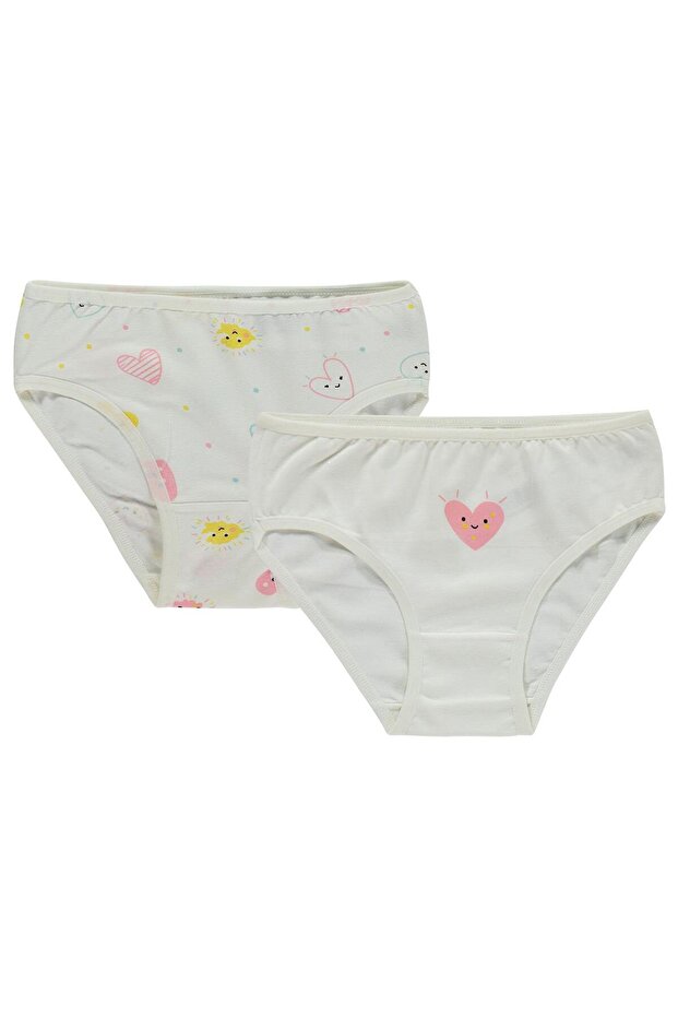 Heart 2-12 Years Old Girls' 2-Piece Panties - Standard