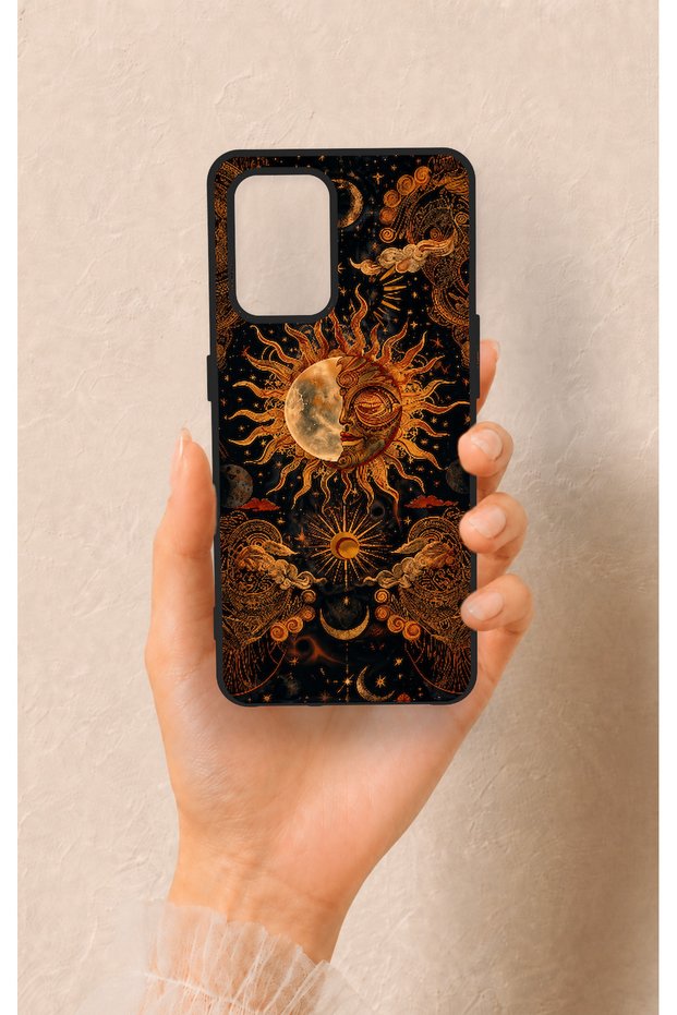 Oppo-A74 Compatible Mystic Sun Pattern Silicone Case