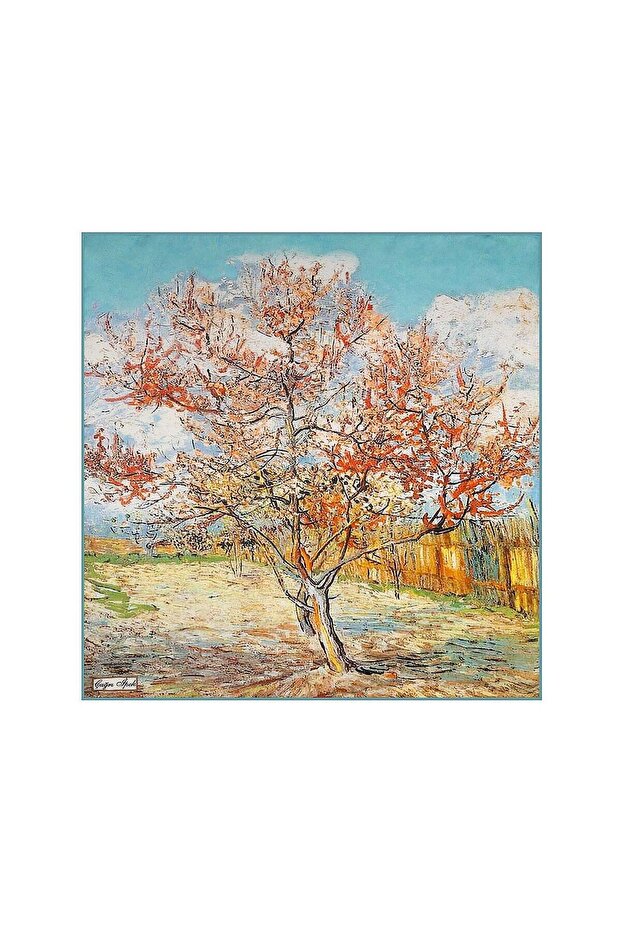 وشاح حريري بنمط شجرة اللوز DG12103-1