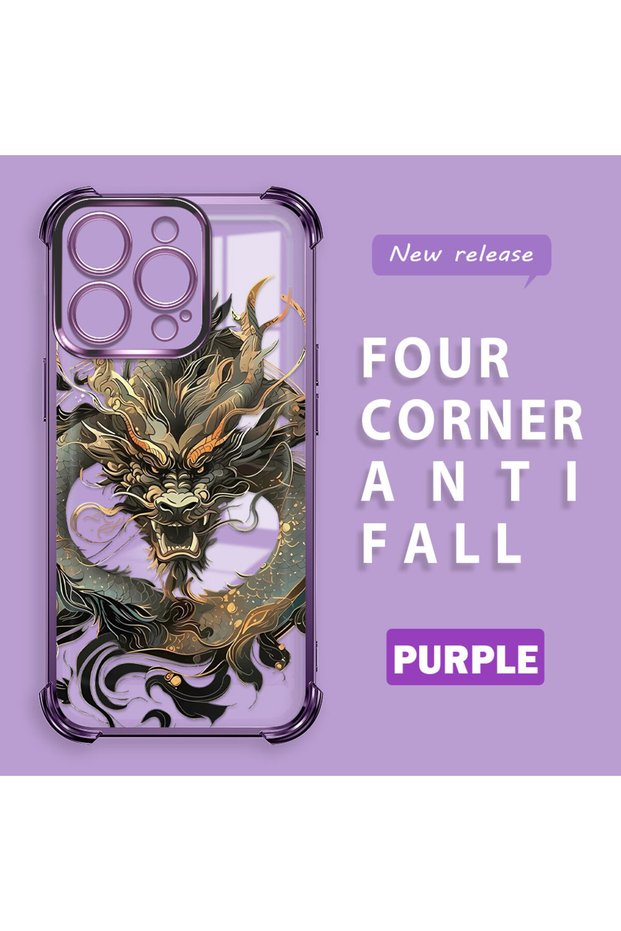 iPhone 16 Pro Compatible Transparent Back Four-Corner Reinforced Impact Protection Silicone Case