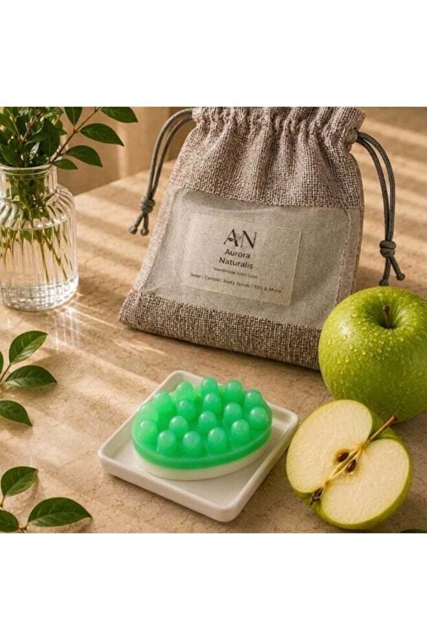 Massage Soap with Apple & Vanilla Scent | Handmade Natural Smooth Oil & Pure Glycerin Soap | Rejuvenation & Relation Soap for Smooth Skin