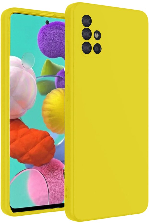 Aconcept Galaxy A31 Case Nano Interior Velvet Silicone (20535) - Yellow