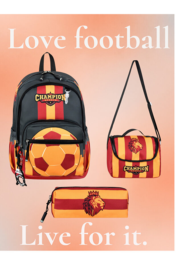 Primary School Orthopedic Waterproof 3 Compartment Primary School Boy's Backpack with Water Bottle