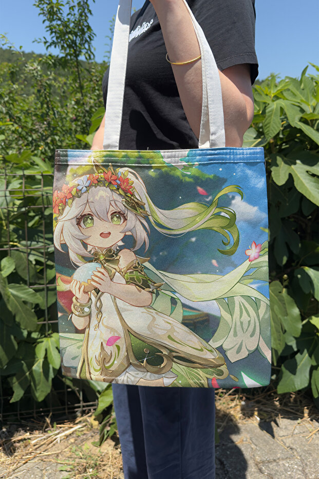 Nahida Genshin Impact V5 Double-Sided Canvas Print Tote Bag Anime Bag