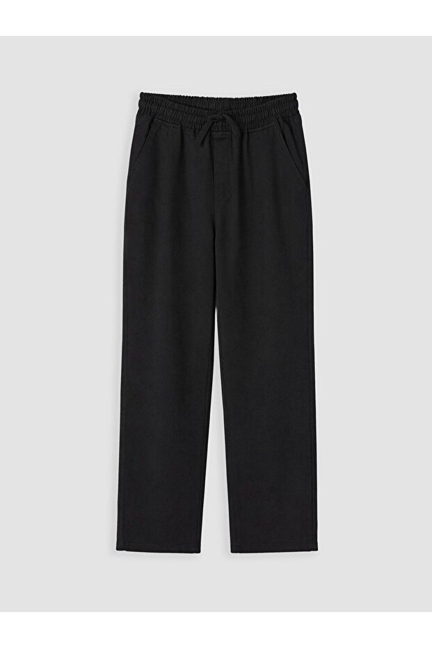 Lcw Kids Black Linen Look Boys' Trousers