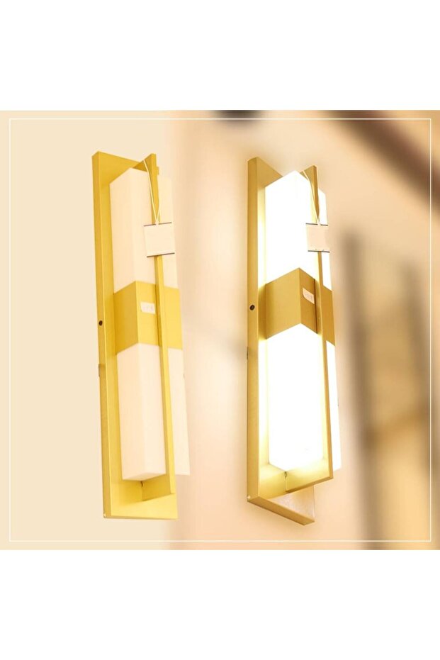 مصباح LED مستطيل الشكل ذهبي اللون - 3