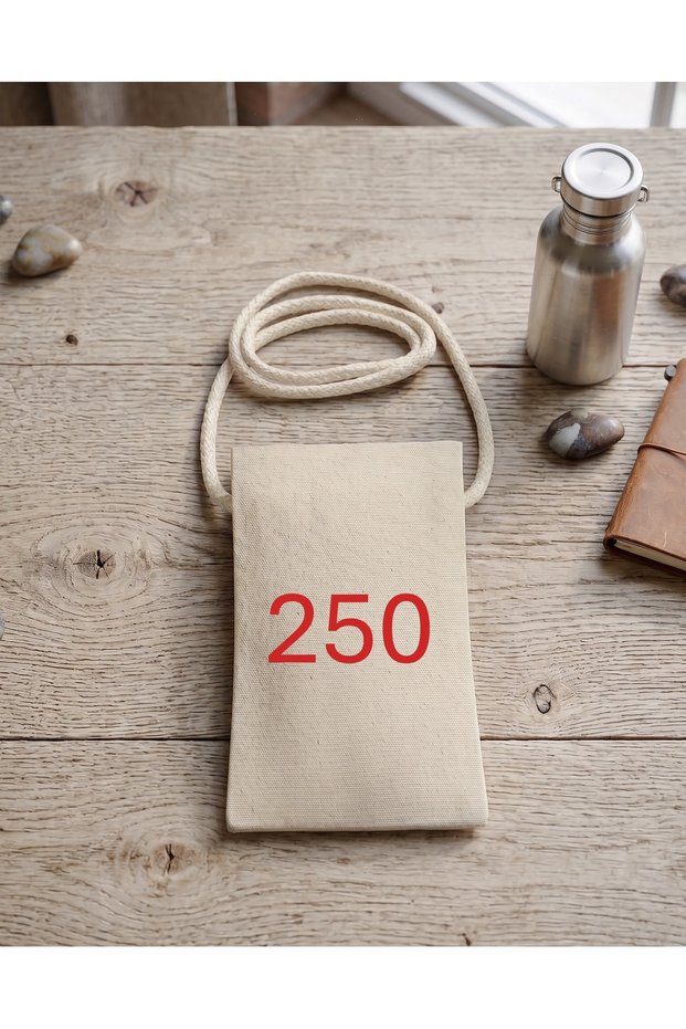 Phone Bag, Ready for Printing / Painting / Embroidery, 100% Cotton, 320 Gr Thick Linen, Phone Bag with Velcro Closure