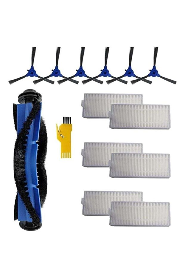 Replacement kit for Aotengou Cecotec Conga 2290 Ultra & Titanium robotic vacuum cleaners, 13 pieces, including 1 brush head.