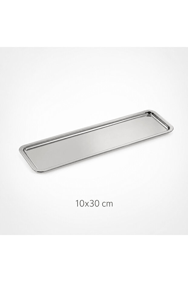 6 Steel Pastry Trays No:1; 10X30 Cm.