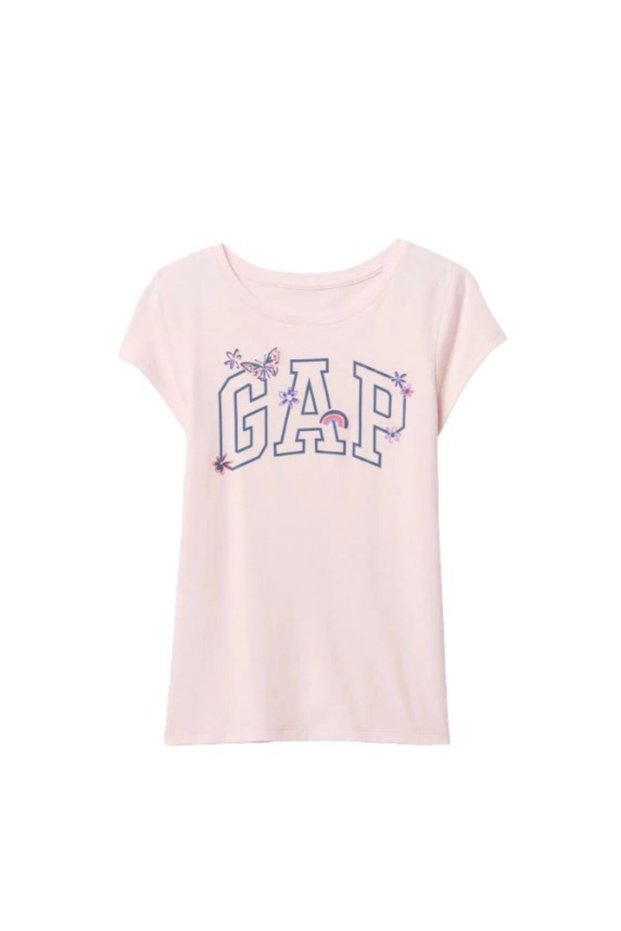 Gap Girls' Butterfly Print Detailed T-Shirt Multicolor