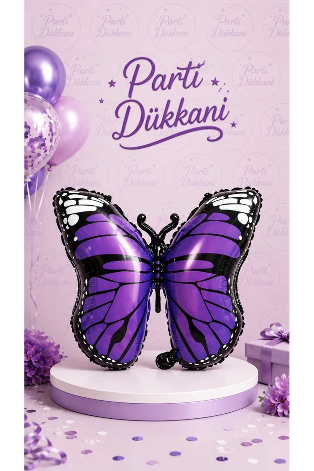 Purple Black Butterfly Foil Balloon 28 Inch 71 cm Helium Compatible Large Size Birthday Party Decoration Baby Shower Decoration
