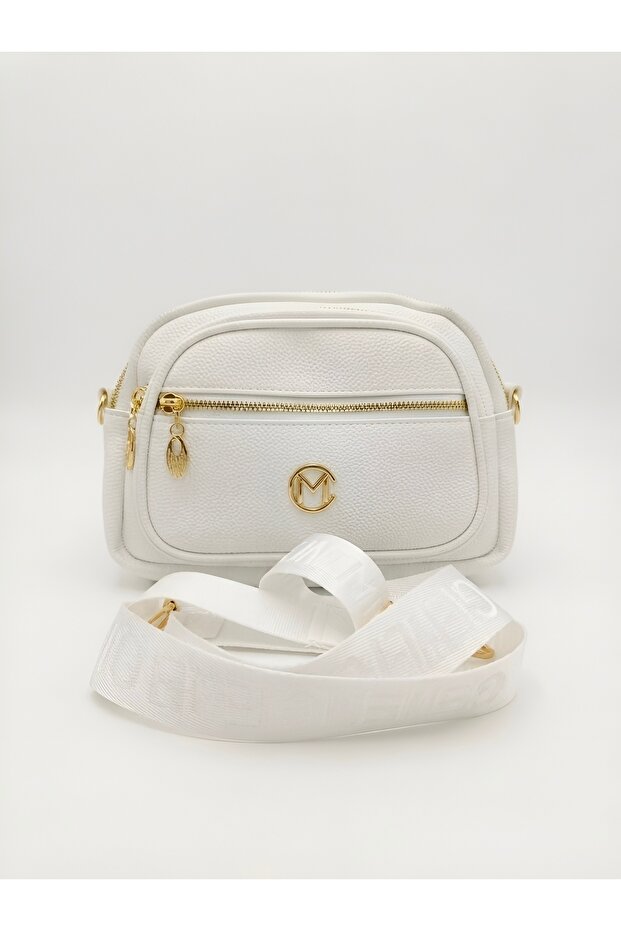 4-Compartment Zippered Women's Crossbody and Shoulder Bag (25X18 cm)