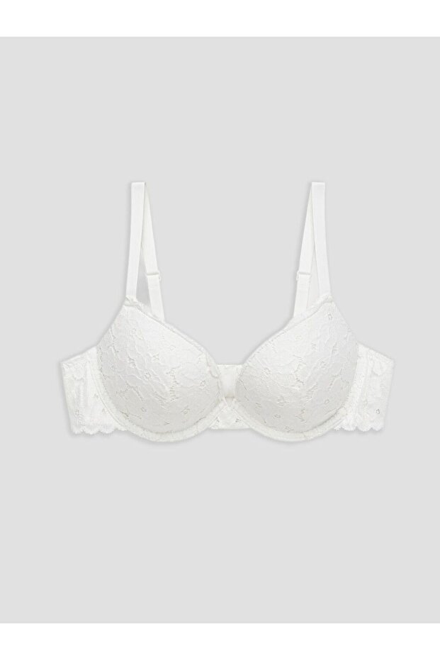 Lcw Dream Ecru Underwire Padded Lace T-Shirt Bra