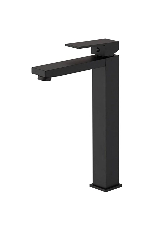 Matte black single-handle basin faucet – spout height 22 cm – 304 stainless steel – splash-proof aerator – easy installation