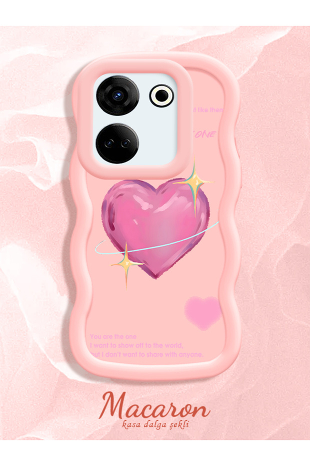 Tecno Camon 20 Pro 4g Compatible Case with Sweet Pink Heart Motifs Three Color Options