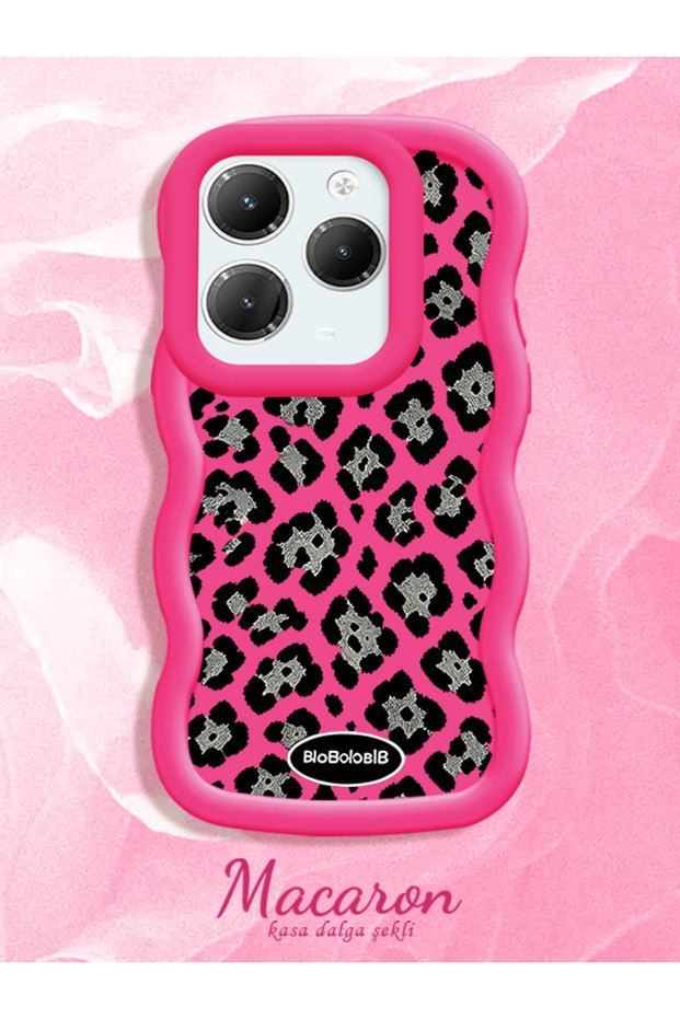 Infinix Hot 40/40 Pro Compatible Wavy Frame Leopard Print High Quality Silicone Phone Case