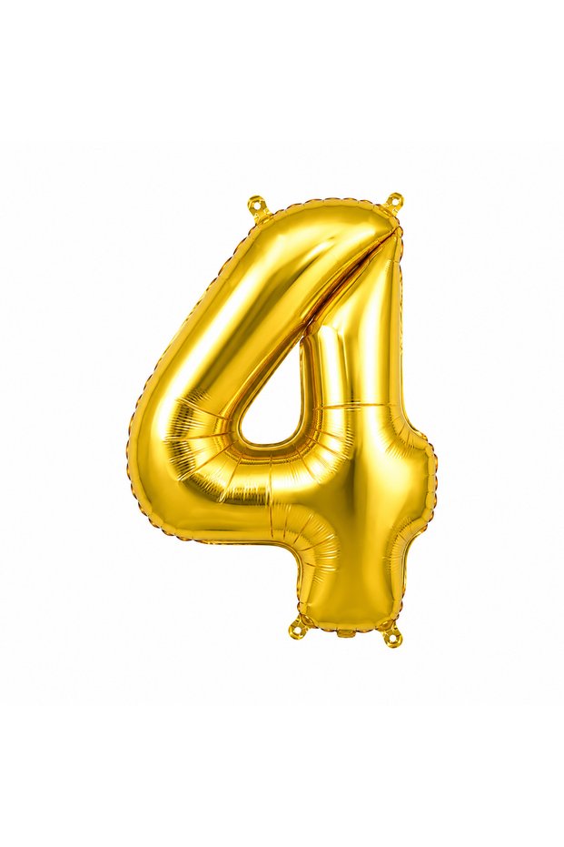 Can Süs Gold Foil Balloon Number-4