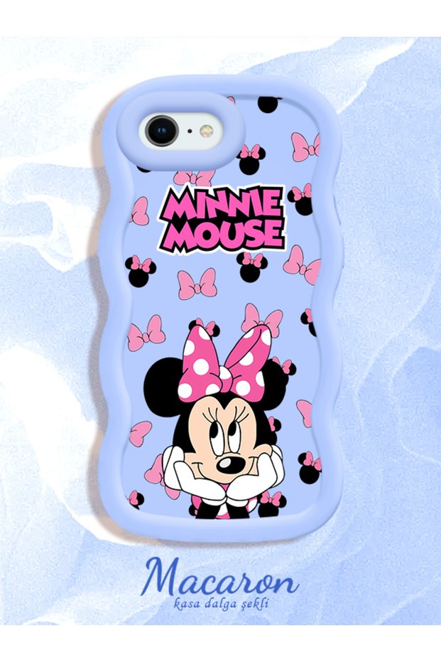 iPhone 7/8/Se 2020 2022 Compatible Wavy Frame Mouse Cartoon Patterned Quality Silicone Case