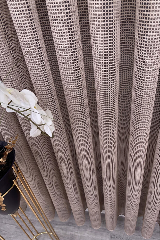 Mink Mesh Knitted Tulle Curtain I Heavy Weight I 1/2.5 Medium Pile I Non-Crinkle I No Ironing Needed I Suitable for Any Room I Ready for Cornice Installation