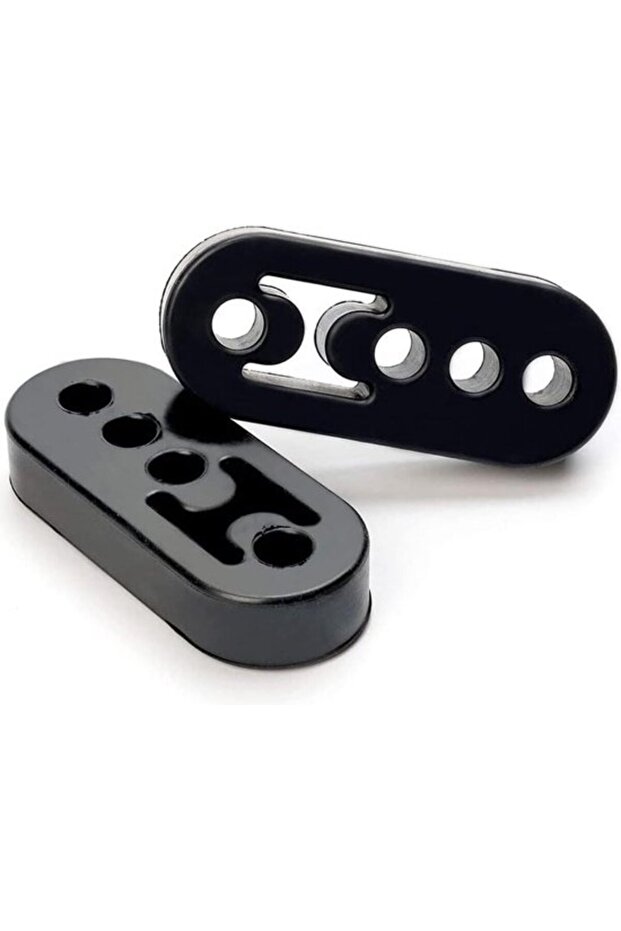 Universal four-hole exhaust hanger - 12mm bore - Automotive exhaust vibration isolator - Muffler - Exhaust bracket - Mounting rubber - High density