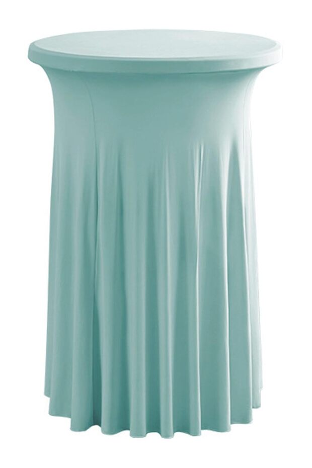 24x43 inch elastic round cocktail table skirt, fitted high-top bar table cover, wedding party/birthday supplies (green)